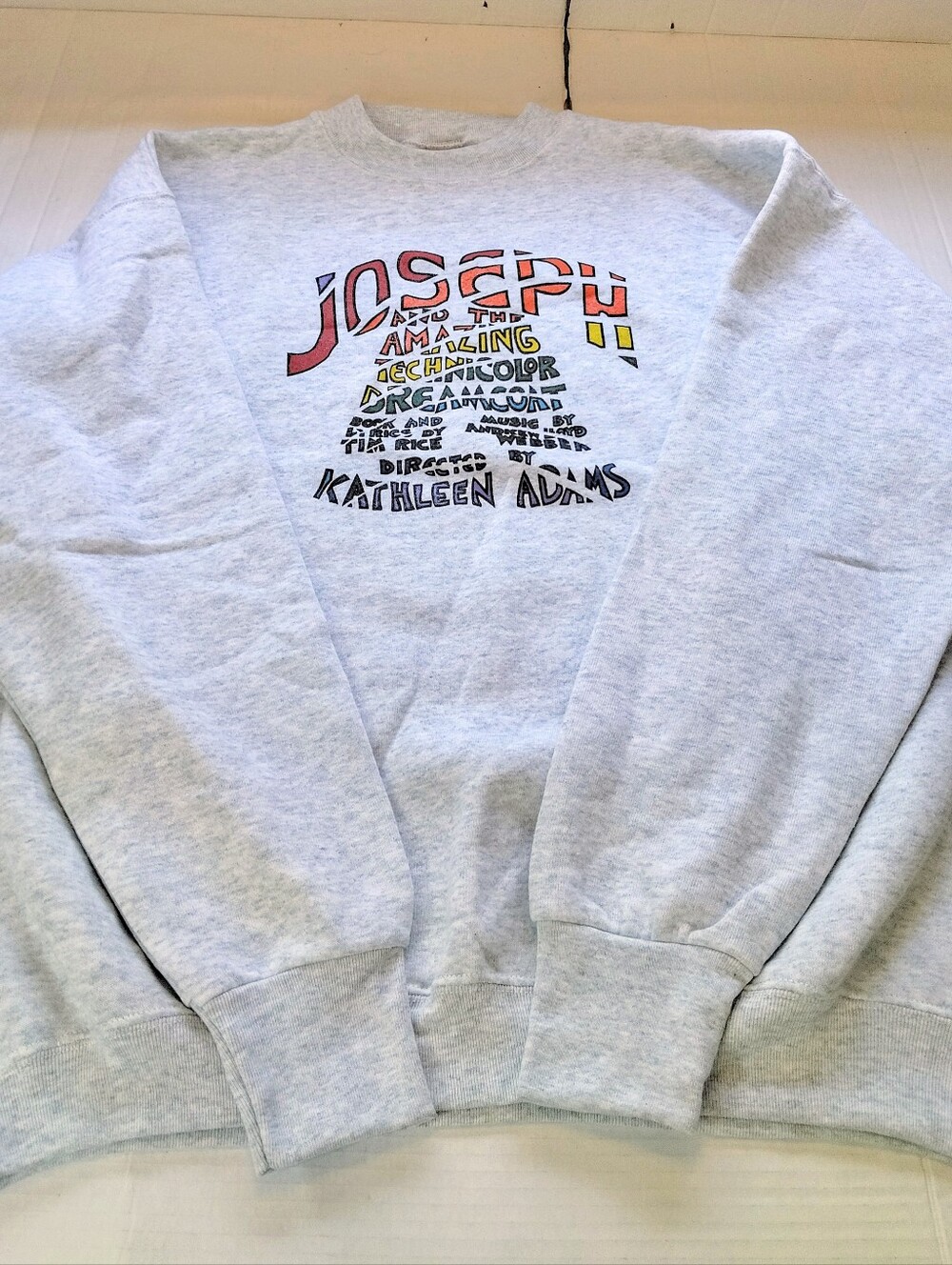 Vintage Broadway Sweatshirt Size XL Joseph and the Amazing Technicolor Dreamcoat
